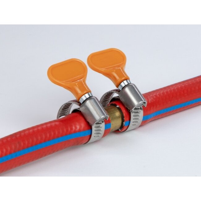 Delock Butterfly Hose Clamp stainless steel 400 SS 30 - 45 mm 5 pieces orange