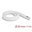 Delock Braided Sleeve with zip fastener heat-resistant 1 m x 20 mm white