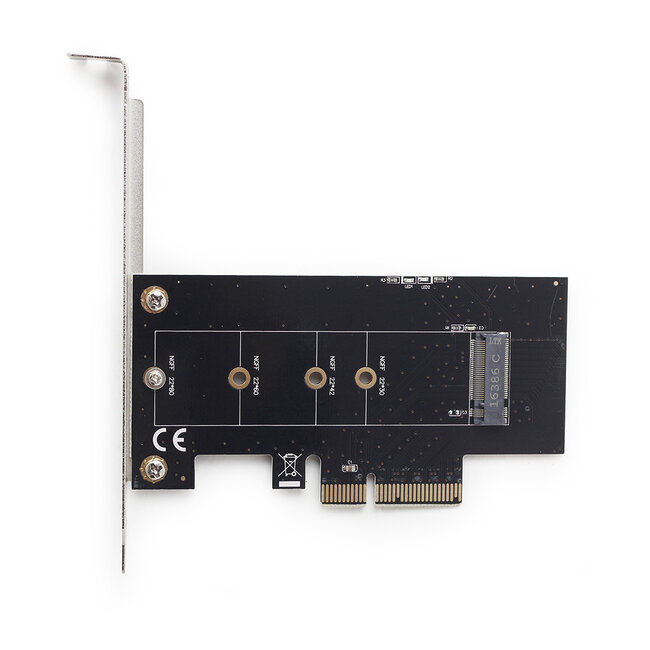PCIe insteekkaart M.2 SSD adapter, met extra low-profile bracket