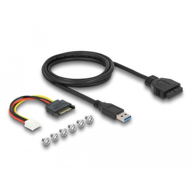 Delock 3.5″ USB 5 Gbps Front Panel 2 x USB Type-C™ + 2 x USB Type-A