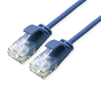 Roline ROLINE UTP Data Center Patchkabel Cat.6A (Class EA), LSOH, extra dun, blauw, 0,5 m