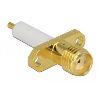DeLOCK Delock SMA jack panel-mount 2 prepunched holes for mounting