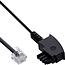 InLine® ADSL splitterkabel, TAE-F naar 6P2C DEC stekker, 0,5m