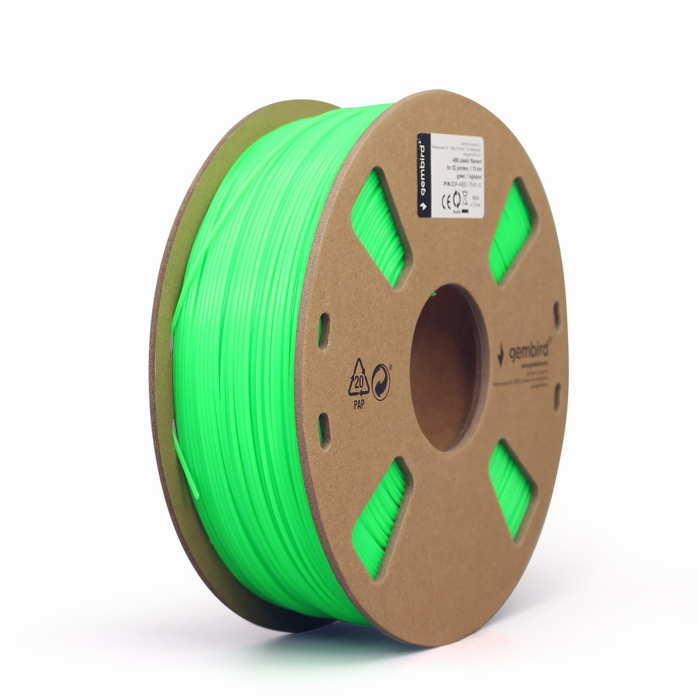 Gembird3 3DP-ABS1.75-01-G - Filament ABS, 1.75 mm, groen