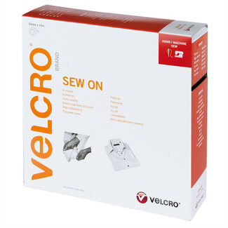 Velcro VELCRO® Klettband zum Aufnähen, Haken & Flausch 50mm x 10m Weiß