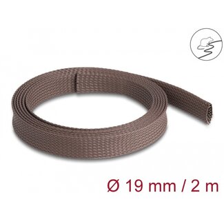 DeLOCK Delock Braided Sleeve rodent resistant stretchable 2 m x 19 mm brown