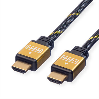 Roline ROLINE GOLD HDMI HighSpeed Kabel met Ethernet, M-M, 2 m