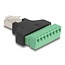 Delock Adapter RJ45 male > Terminal Block 8 pin 2-part 3.81 mm