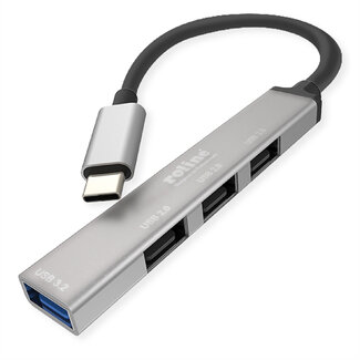 Roline ROLINE USB 3.2 Gen 1 hub, 4-voudig, type C aansluitkabel