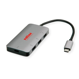 Roline ROLINE USB 3.2 Gen 1 Hub, 3-voudig, Type C aansluitkabel (PD+Data)