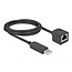 Delock Serial Connection Cable with FTDI chipset, USB 2.0 Type-A male to RS-232 RJ45 female 2 m black