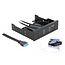 Delock USB 3.0 Front Panel 2 Port with internal 19 Pin USB 3.0 Pin Header