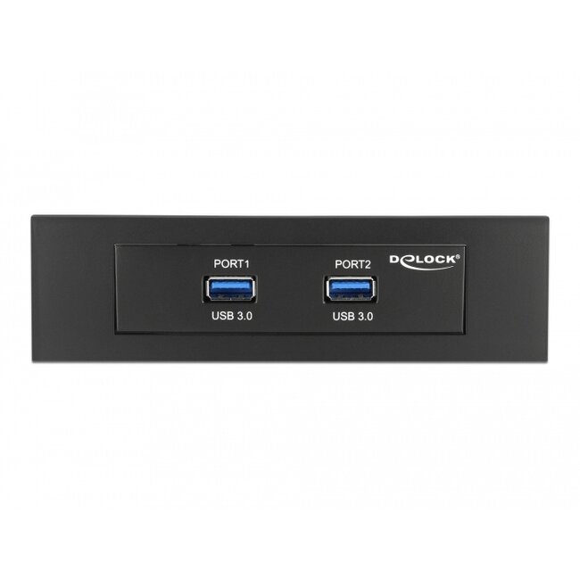 Delock USB 3.0 Front Panel 2 Port with internal 19 Pin USB 3.0 Pin Header