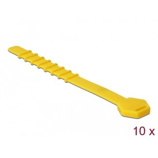 DeLOCK Delock Silicone Cable Ties reusable 10 pieces yellow