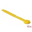 Delock Silicone Cable Ties reusable 10 pieces yellow