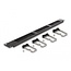 Delock 19″ Cable Management Brush Strip with 4 metal hooks 1U black