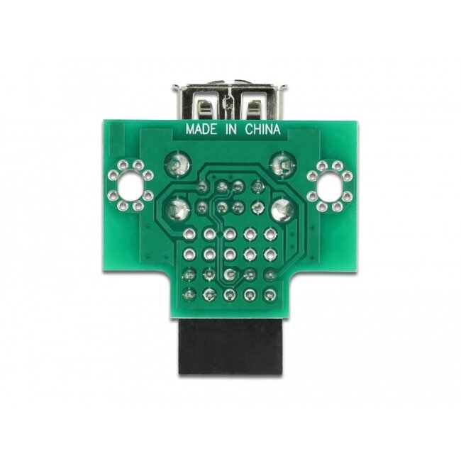 Delock USB Pin Header female > 2 x USB 2.0 Type-A female - up