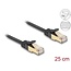 Delock RJ45 Flat Network Cable with braided jacket Cat.6A U/FTP plug to plug 0.25 m black