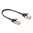 Delock RJ45 Flat Network Cable with braided jacket Cat.6A U/FTP plug to plug 0.25 m black