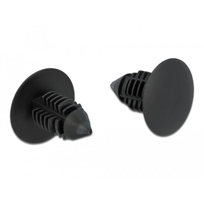 Delock Fir tree clip black 10 pieces