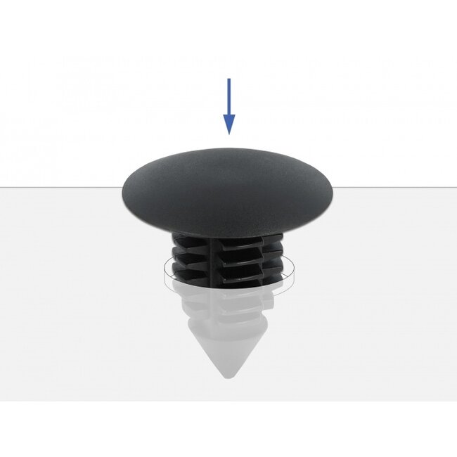 Delock Fir tree clip black 10 pieces