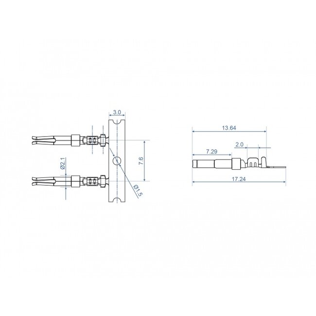 Delock Crimp contacts for D-Sub crimp female 40 pieces