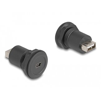 DeLOCK Delock USB 2.0 Type Mini-B to USB 2.0 Type-A built-in connector black