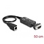 Delock Converter Ethernet LAN RJ45 10/100 Mbps jack to serial RS-232 DB9 male with nuts