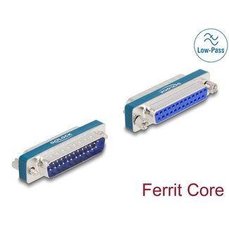 DeLOCK Delock RF/EMI Interference Suppression Filter D-Sub 25 pin male to female with low-pass inductive