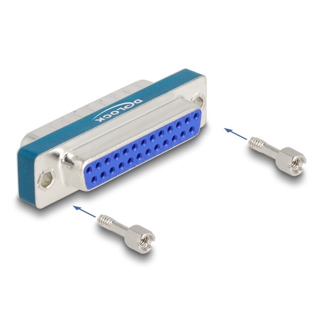 Delock RF/EMI Interference Suppression Filter D-Sub 25 pin male to female with low-pass inductive