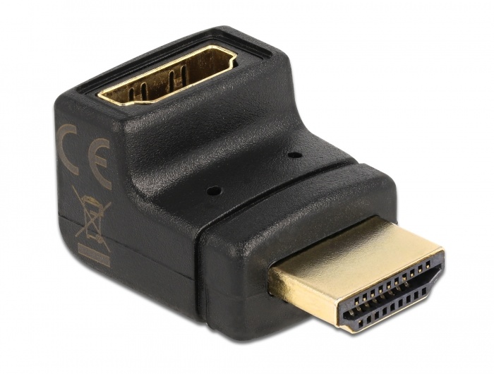 Delock Adapter HDMI male > HDMI female - Zwart