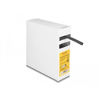 DeLOCK Delock Heat shrink tube Box, with inside adhesive, shrinkage ratio 4:1, 5 m x 6 mm black