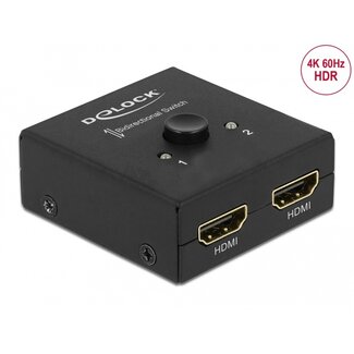 DeLOCK Delock HDMI 2 - 1 Switch bidirectional 4K 60 Hz compact