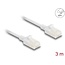 Delock RJ45 Network Cable Cat.6A plug to plug with robust latch for industrial use U/UTP Slim 3 m white