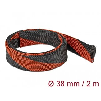 DeLOCK Delock Braided Sleeve stretchable 2 m x 38 mm black-red