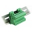 Delock Terminal Block Set for DIN Rail 8 pin with pitch 5.08 mm angled