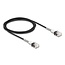Delock RJ45 Network Cable with double bend protection Cat.6A UTP Slim 2 m black
