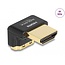 Delock HDMI Adapter male to female 90° downwards angled 8K 60 Hz metal