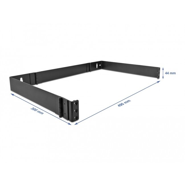 Delock 19″ Wall Mount Rack 1U foldable black