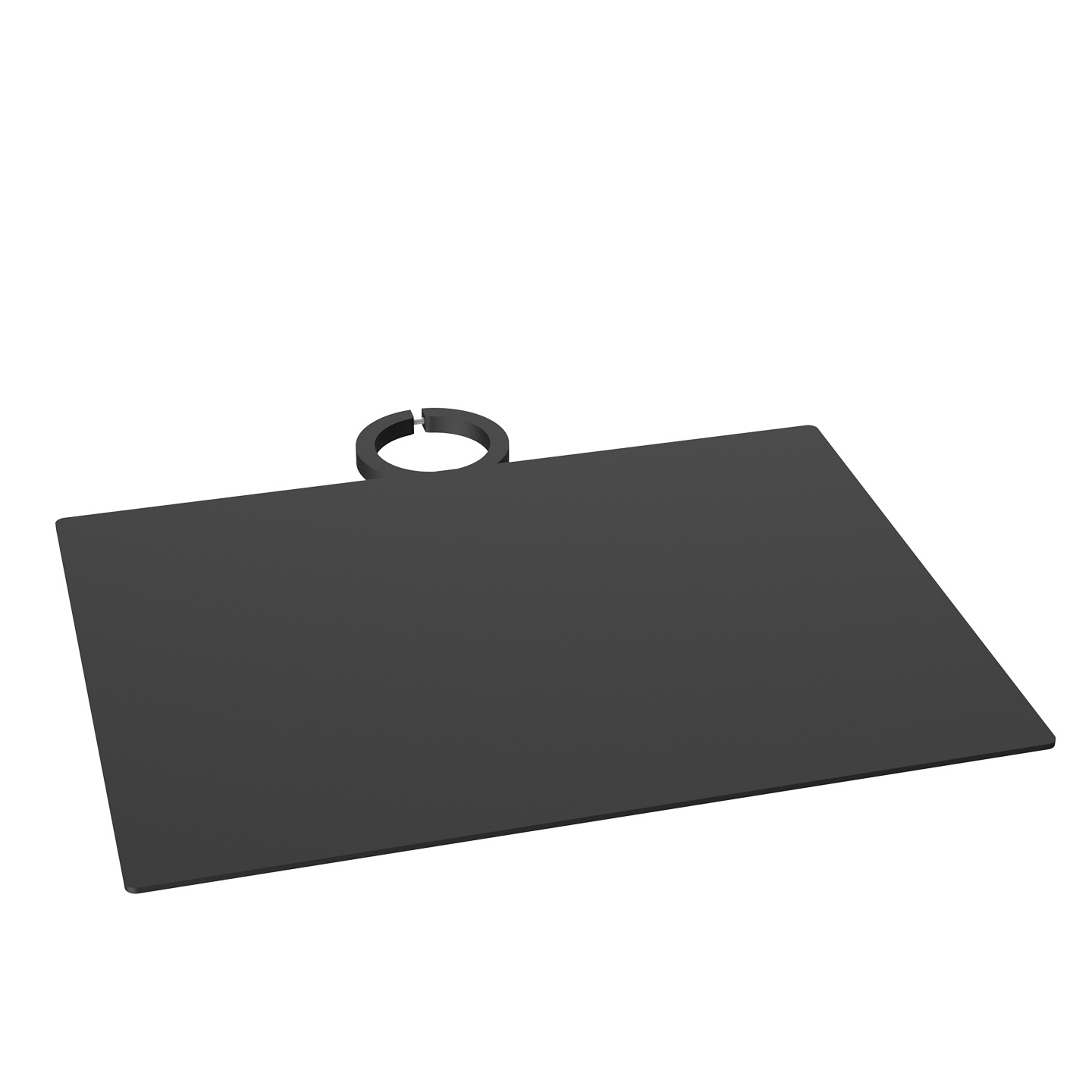Cavus - Plateau 40x30 cm voor Ø60 mm kolom - trendy zwart staal