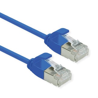 Roline ROLINE F/UTP DataCenter Patchkabel Cat.6A (Class EA), LSOH, extra dun, blauw, 1 m