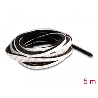 DeLOCK Delock Brush Strip self-adhesive 8 mm - length 5 m black