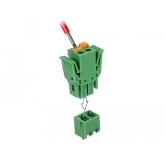 DeLOCK Delock Terminal block set for PCB 2 pin 3.81 mm pitch vertical