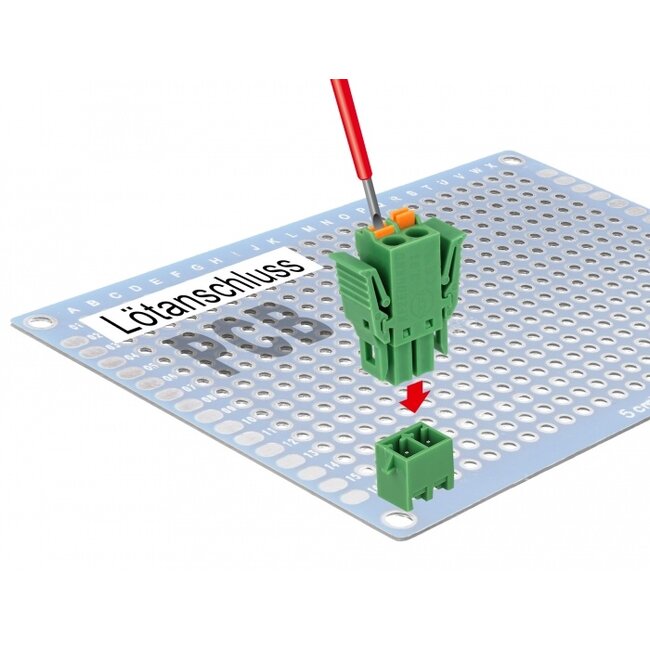 Delock Terminal block set for PCB 2 pin 3.81 mm pitch vertical