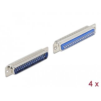 DeLOCK Delock D-Sub 37 pin male metal, solder version, 4 pieces