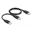 Delock USB 2.0 cable Type-A to 2 x Type-A 70 cm