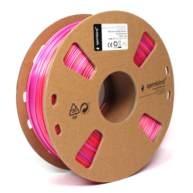 PLA Silk Rainbow Rood/Paars 1.75 mm, 1 kg