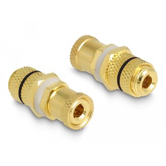 DeLOCK Delock Audio Adapter binding post to binding post for installation, black ring