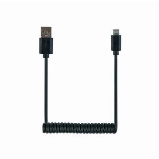 Cablexpert Gedraaide USB kabel (A/MicroB), 0,6 m