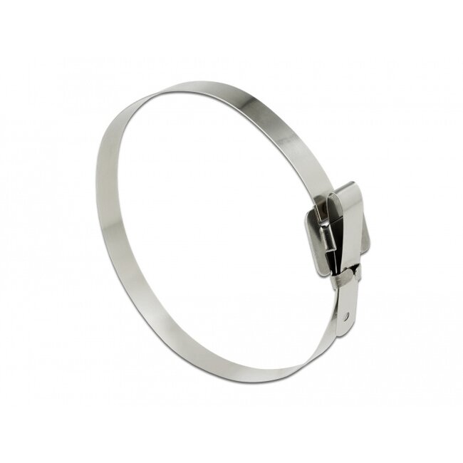 Delock Cable tie stainless steel reusable with folding clasp L 250 x W 10 mm 10 pieces